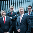 (v.l.) Franz Waldl, Alois Hutterer, Alexander Hüttner und Wolfgang Denkmair